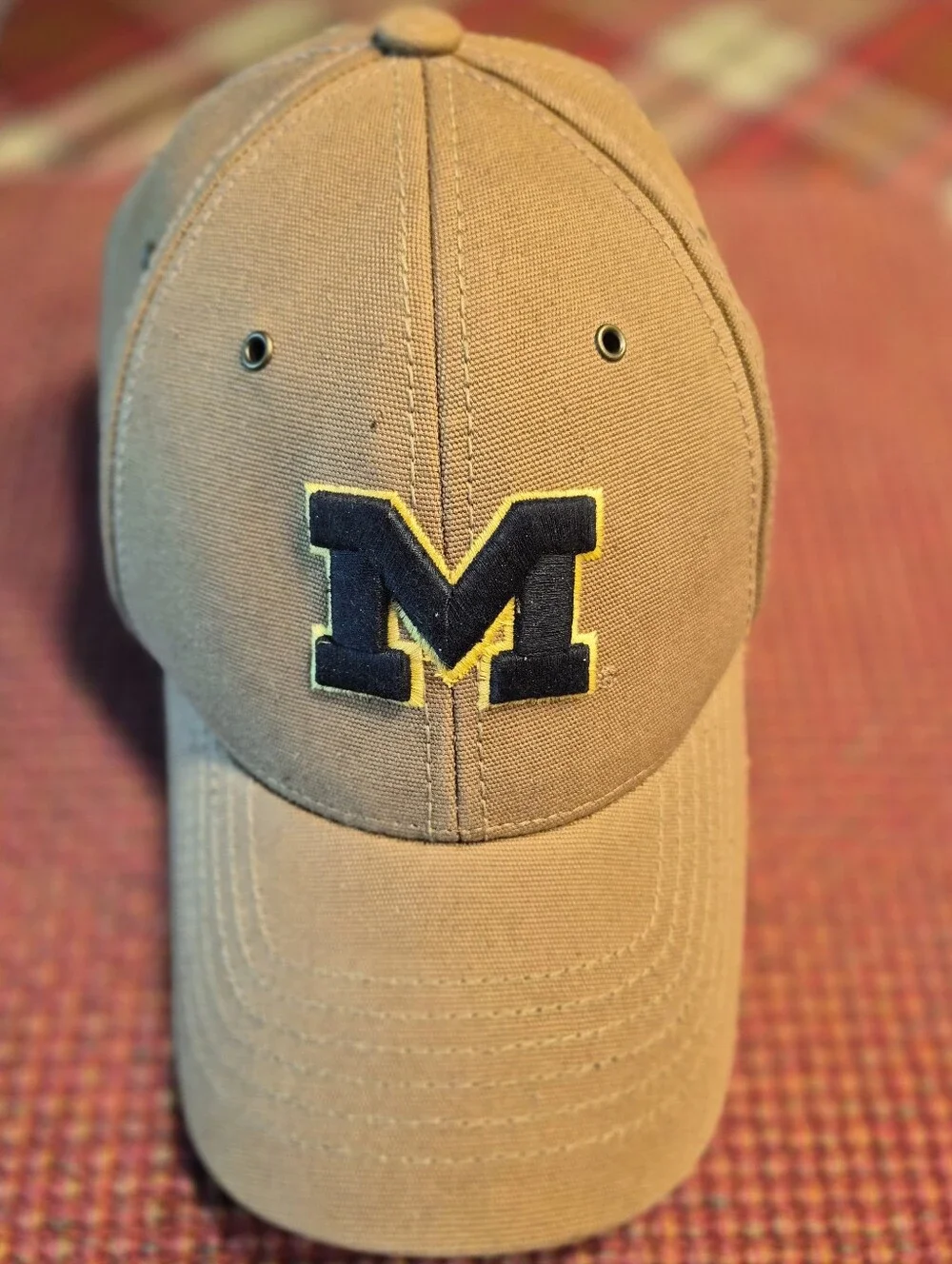 University Of Michigan, Zephyr Brand, Tan Baseball Cap, Unworn, Adjustable